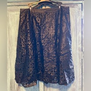 Black Faux Leather Skirt